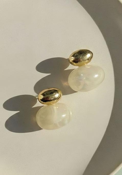 Golden Alloy Earrings