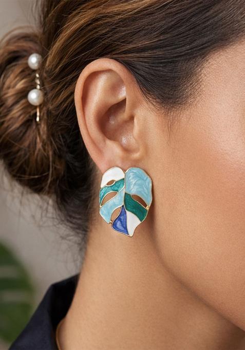 Golden Alloy Earrings