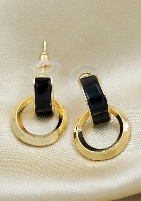 Golden Alloy Earrings