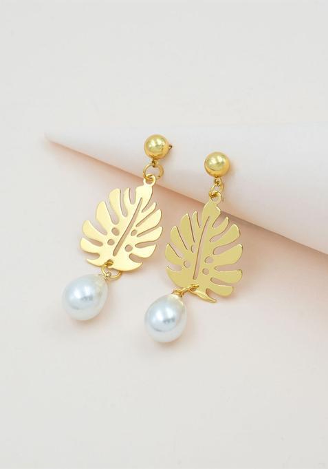 Golden Alloy Earrings