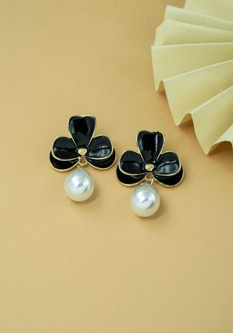 Golden Alloy Earrings