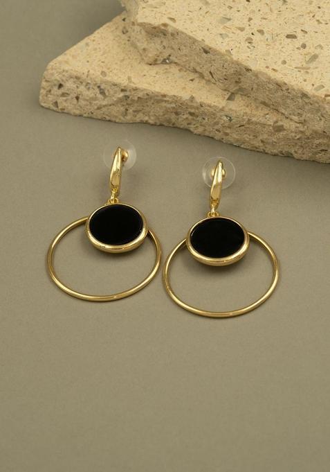 Golden Alloy Earrings