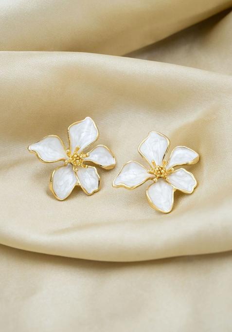 Golden Alloy Earrings