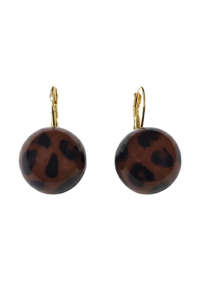 Golden Alloy Earrings - Indya