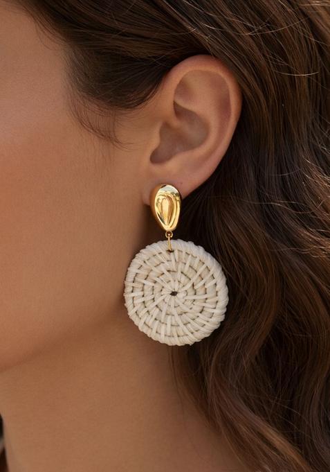 Golden Alloy Earrings