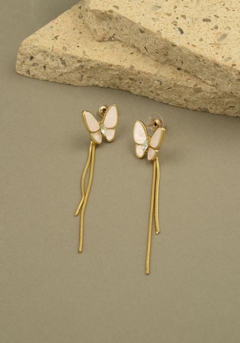 Golden Alloy Earrings