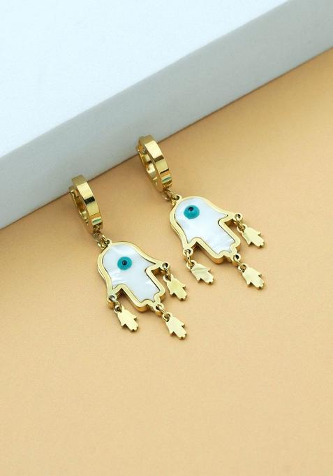 Golden Alloy Earrings