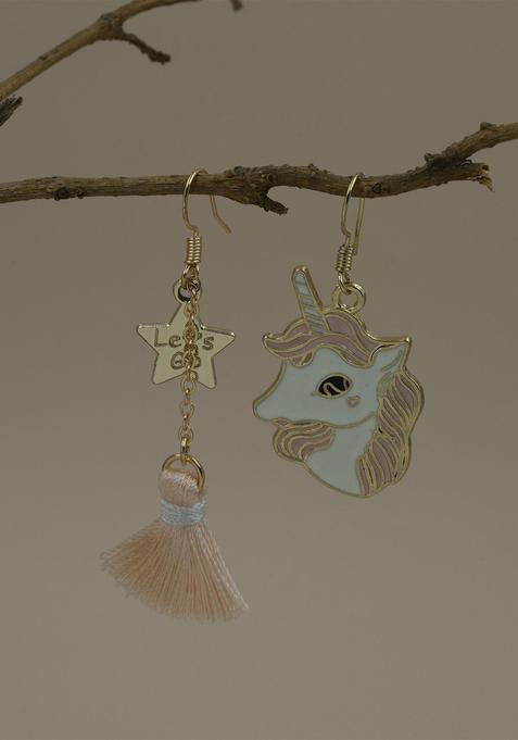 Golden Alloy Earrings