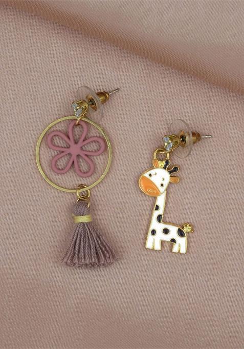 Golden Alloy Earrings