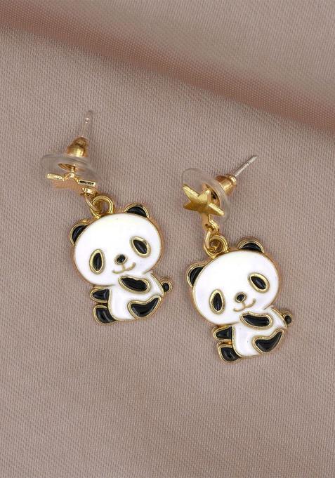 Golden Alloy Earrings