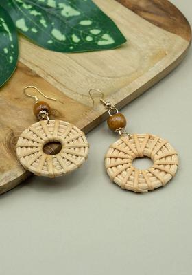 Golden Alloy Earrings