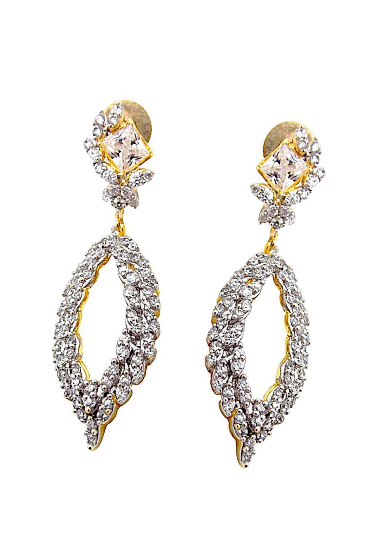 Silver Alloy Earrings - Indya