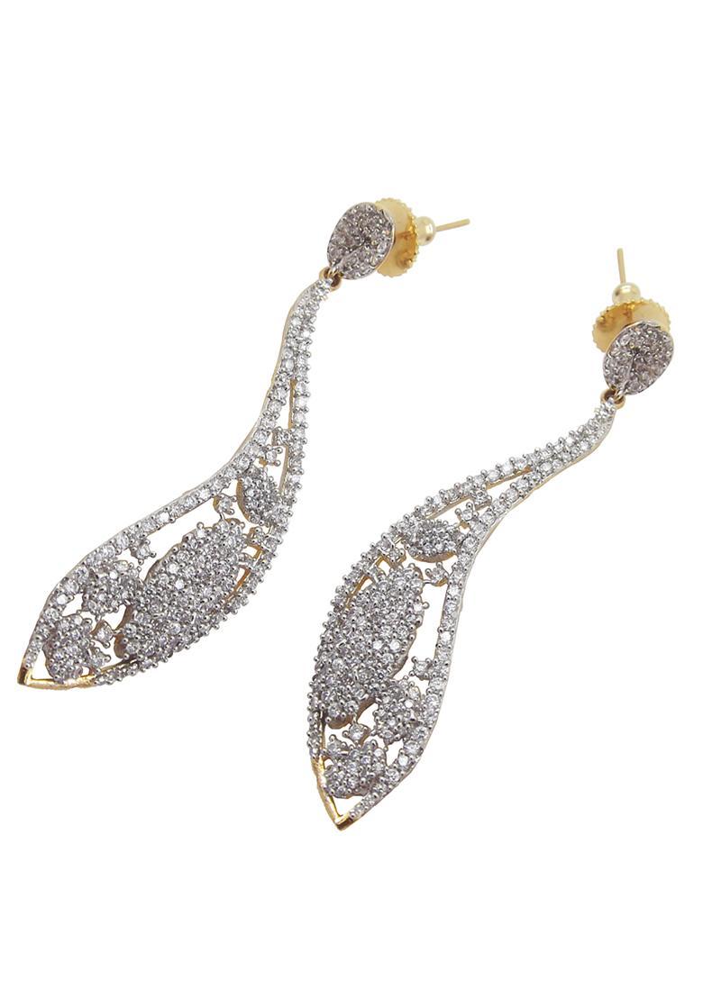 Silver Alloy Earrings - Indya