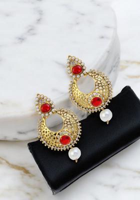 Golden Alloy Earrings