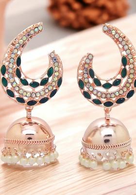 Green Alloy Earrings