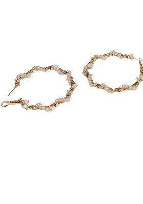 Golden Alloy Earrings