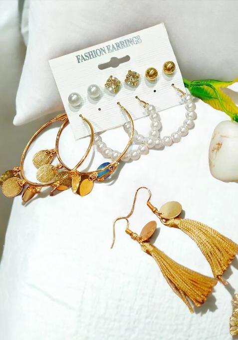 Golden Alloy Earrings