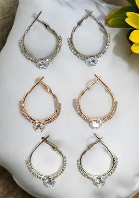 Golden Alloy Earrings