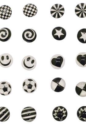 Black Alloy Earrings