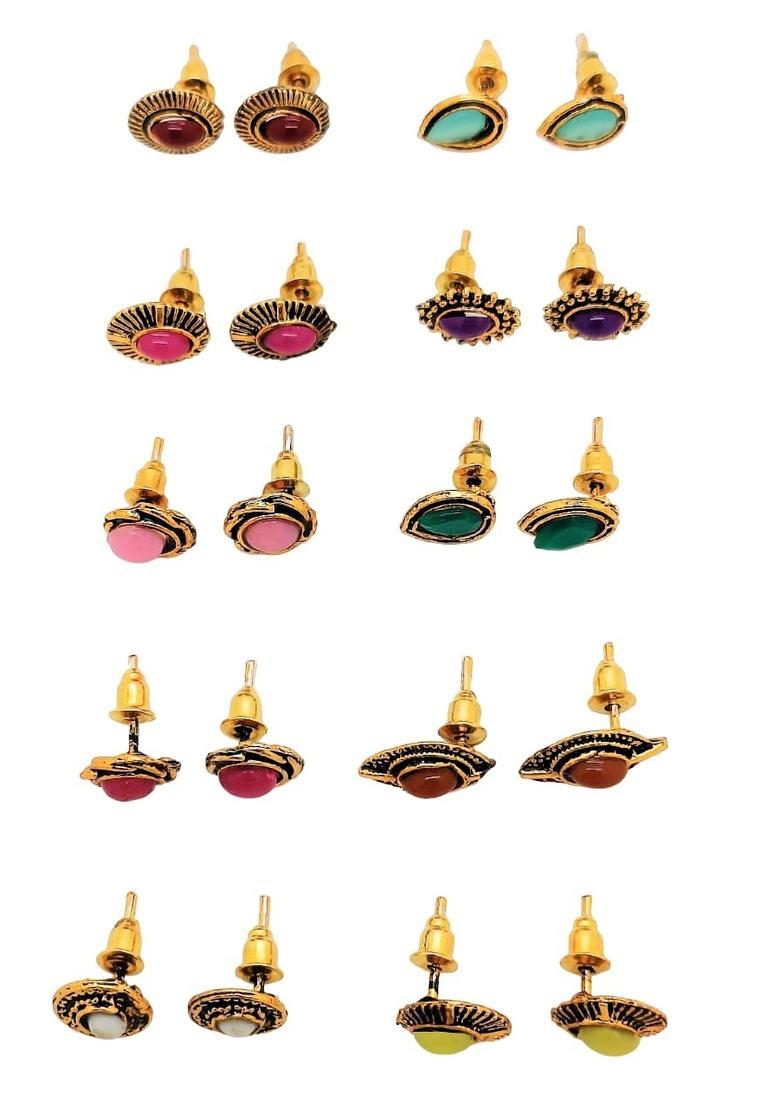Multicolor Alloy Earrings - Indya