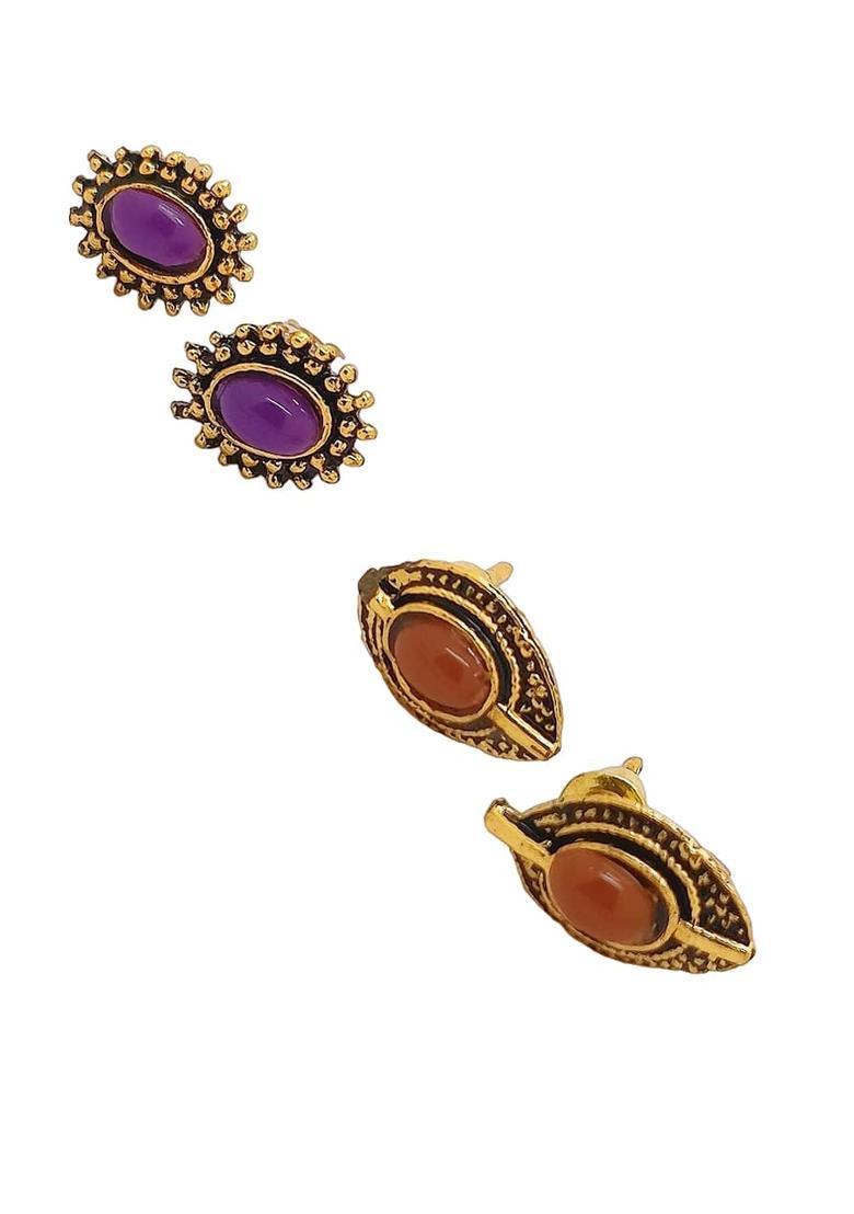 Multicolor Alloy Earrings - Indya