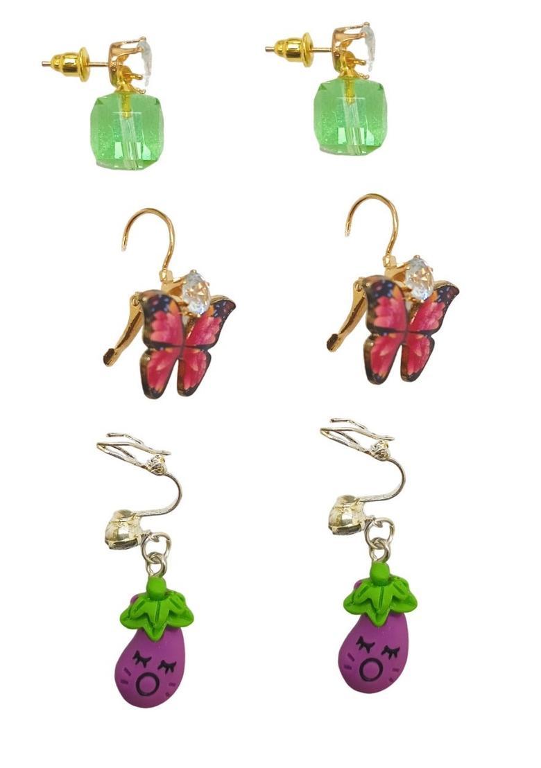 Multicolor Alloy Earrings - Indya