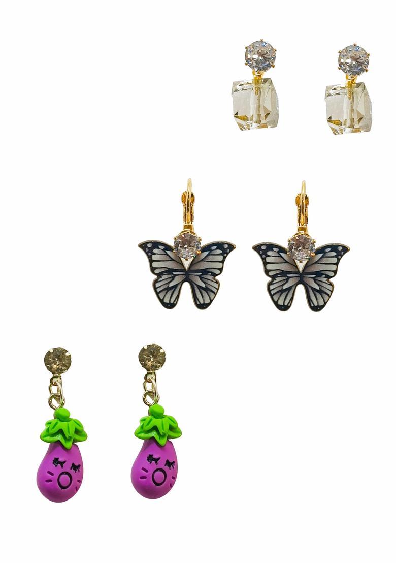 Multicolor Alloy Earrings - Indya