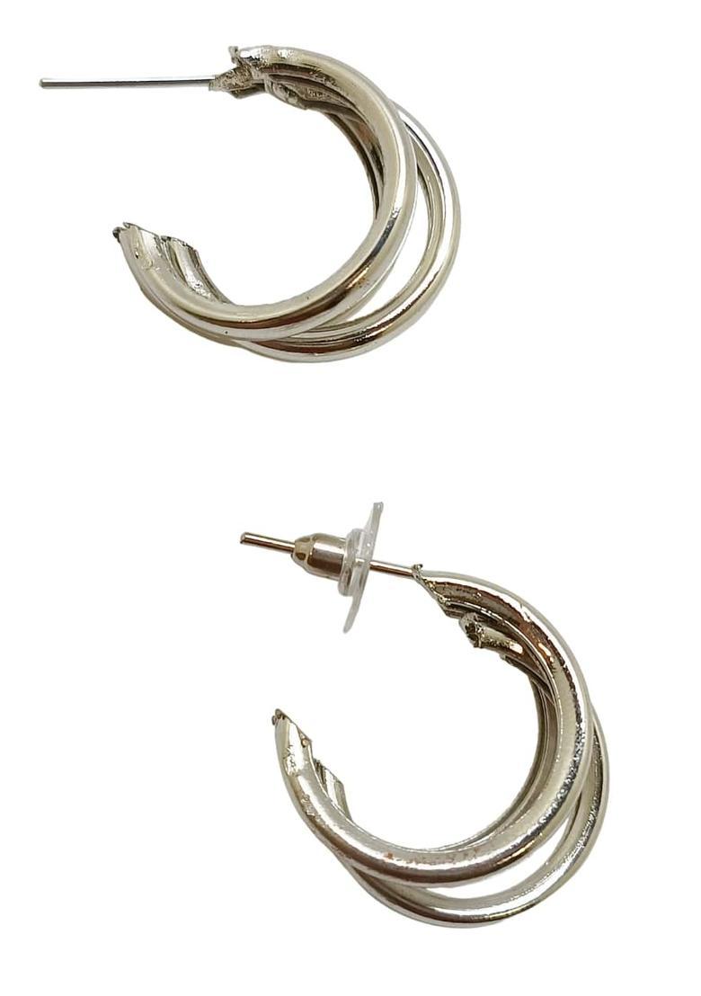 Silver Alloy Earrings - Indya