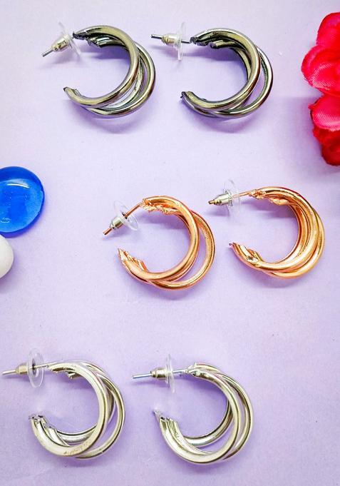Silver Alloy Earrings