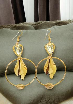 Golden Alloy Earrings