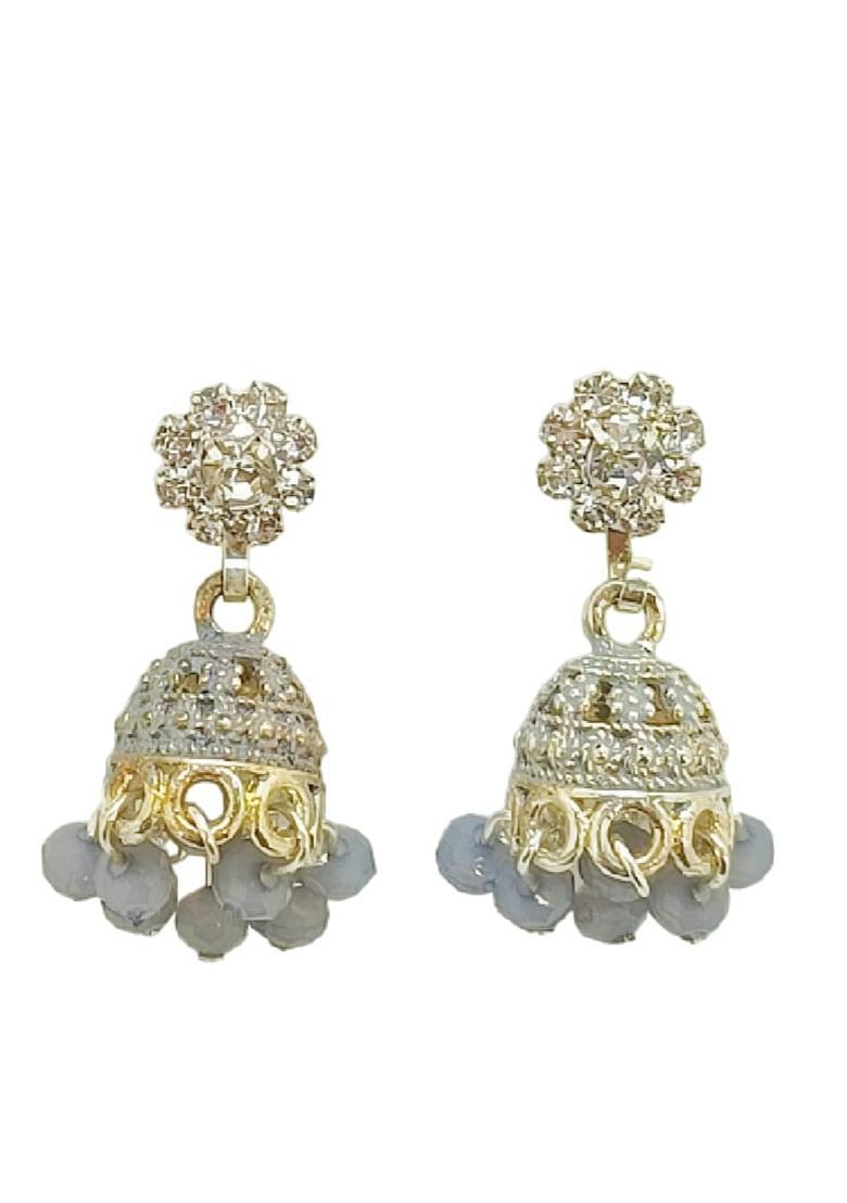Red Alloy Earrings - Indya