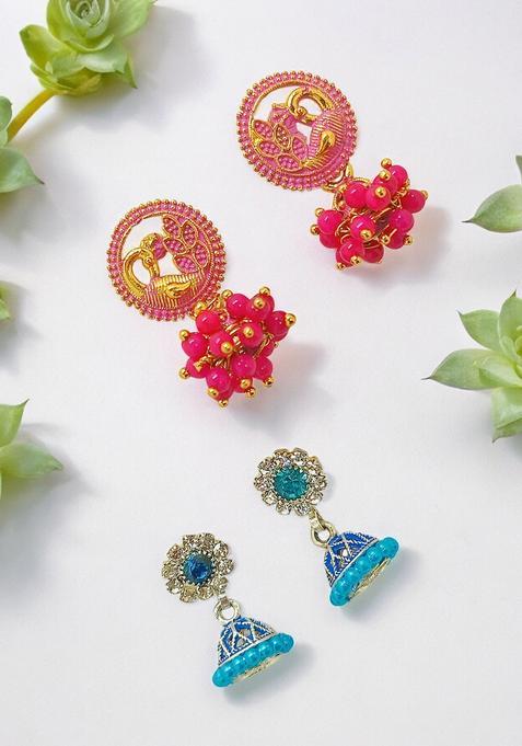 Blue Alloy Earrings