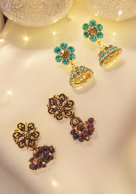 Blue Alloy Earrings