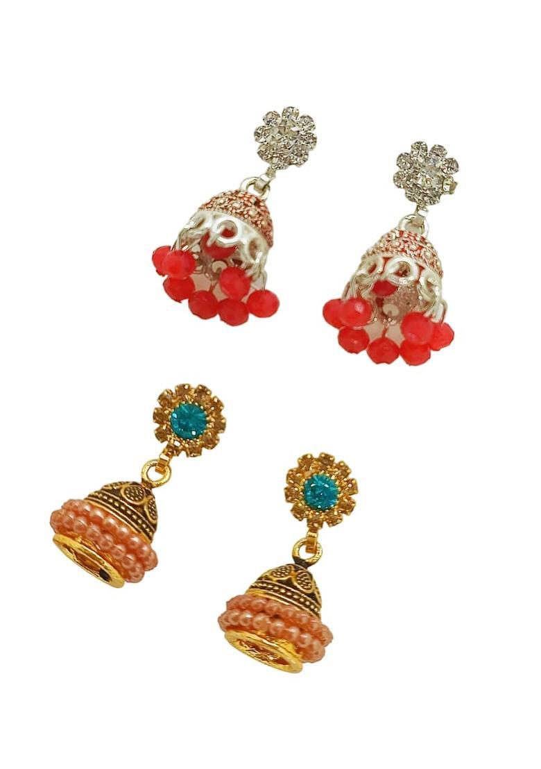 Blue Alloy Earrings - Indya