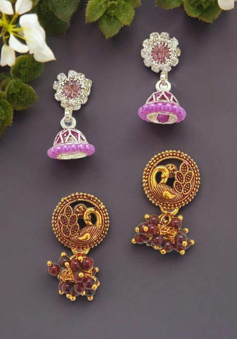 Pink Alloy Earrings