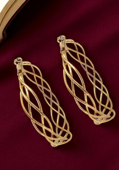Golden Alloy Earrings