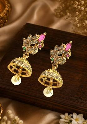 Golden Alloy Earrings