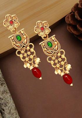Golden Alloy Earrings