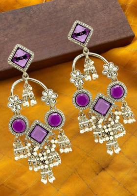 Silver Alloy Earrings