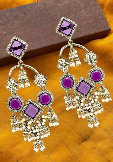 Silver Alloy Earrings