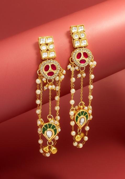 Multicolor Alloy Chandelier Earring
