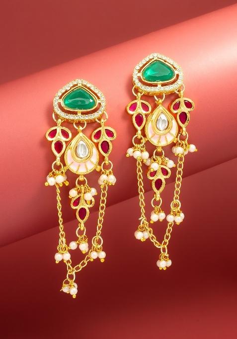 Multicolor Alloy Chandelier Earring