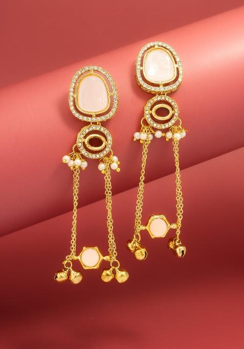 Pink Alloy Chandelier Earring