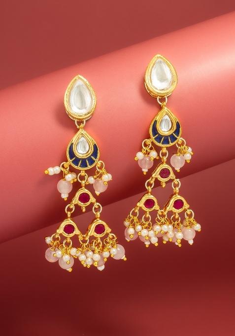 Multicolor Alloy Chandelier Earring