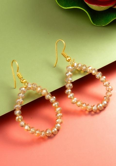 Peach Alloy Hoop Earrings