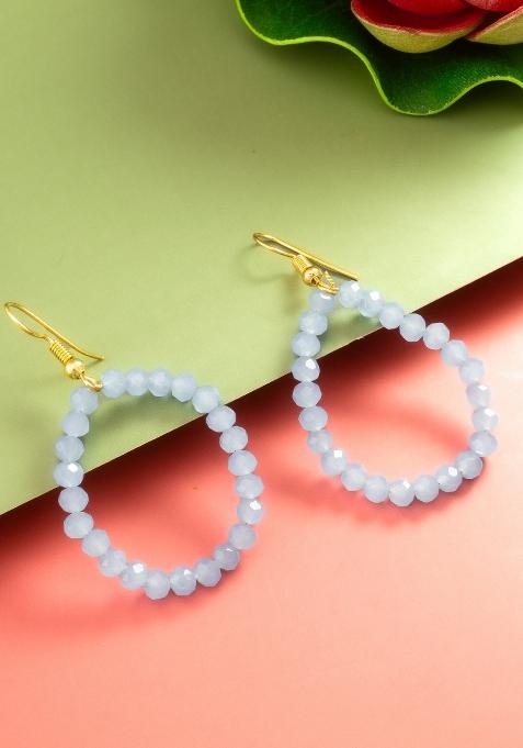 Blue Alloy Drop Earring