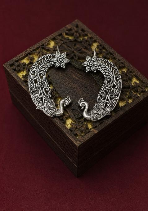 Silver Alloy Earrings