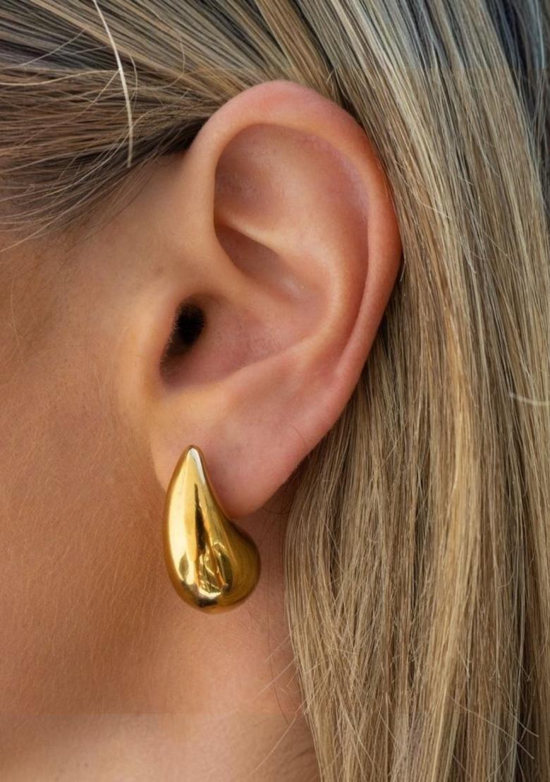 Gold Alloy Earrings - Indya