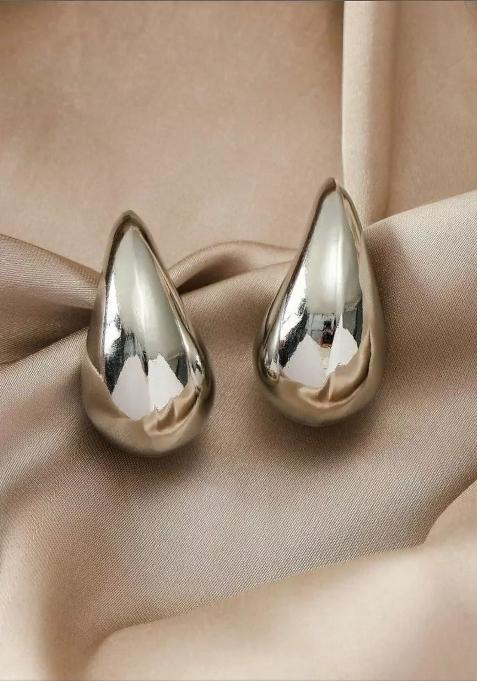 Silver Alloy Earrings