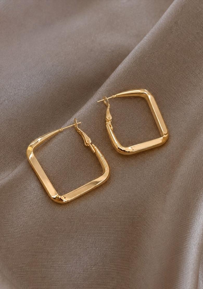 Gold Alloy Earrings - Indya